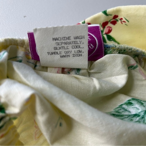 PLUM PUDDING Girls Size M‎ Vintage Yellow Floral Flowers Spring Sun Hat Bonnet. - Picture 8 of 9